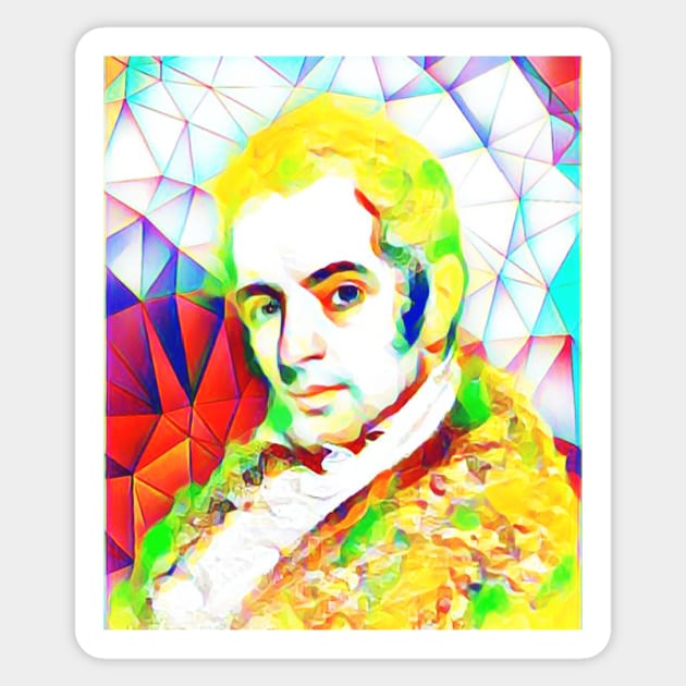 Washington Irving Colourful Portrait | Washington Irving Artwork 10 Sticker by JustLit